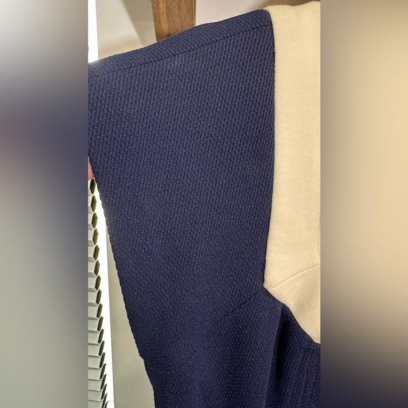 DIANE von FURSTENBERG New Domina Navy and Ivory Sheath Dress Size 6 - Picture 7 of 11